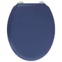 Gelco Asiento de inodoro Dolce - Bisagras de acero inoxidable - Madera moldeada - Azul marino