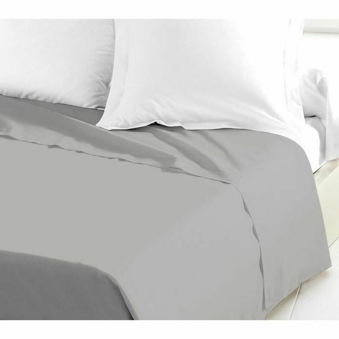 Lovely Home Sábana plana 100% algodón 180x290 cm gris claro Lovely Home Sábana plana 100% algodón 180x290 cm gris claro