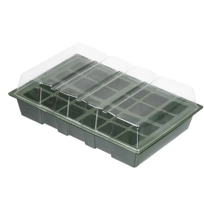 Nature Mini Invernadero de Cultivo 23.5x35x11 cm Lote 4 Terrinas con 24 Celdas y Tapas Transparentes Nature Mini Invernadero de Cultivo 23.5x35x11 cm Lote 4 Terrinas con 24 Celdas y Tapas Transparentes