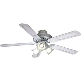 Farelek Islas Baleares Ø 132 cm Ventilador de Techo Reversible 5 Aspas Blancas Iluminación 3 Tulipanes 60W E27