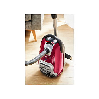 Rowenta RO7473 Silence Force Allergy+ Aspiradora Cilíndrica con Bolsa, 400W, Rojo/Plateado