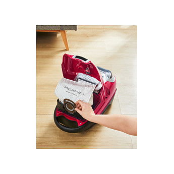 Rowenta RO7473 Silence Force Allergy+ Aspiradora Cilíndrica con Bolsa, 400W, Rojo/Plateado