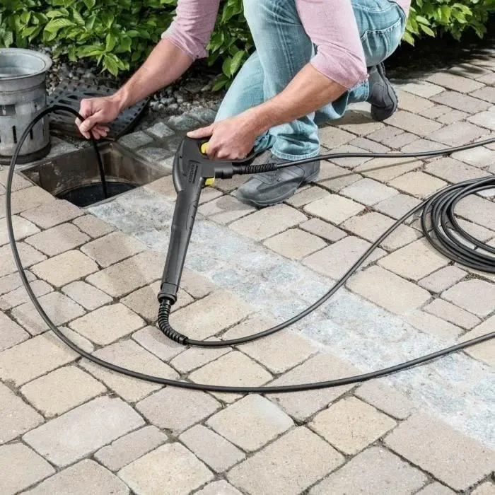 KÄRCHER Limpiatuberías 15 m Flexible para desatascar tuberías y canaletas con hidrolimpiadora - 4 chorros traseros. KÄRCHER Limpiatuberías 15 m Flexible para desatascar tuberías y canaletas con hidrolimpiadora - 4 chorros traseros.