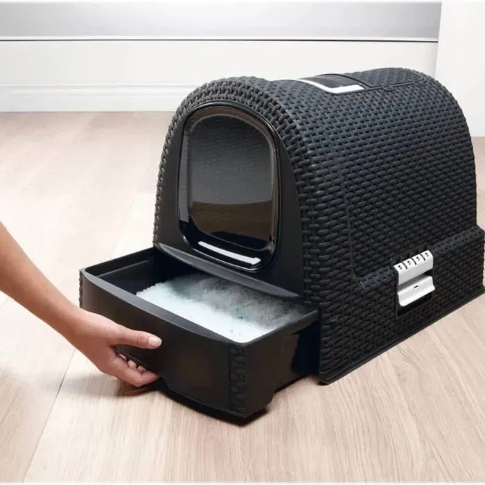 Curver Bandeja de Arena para Gatos Antracita 51 x 38.5 x 39.5 cm
