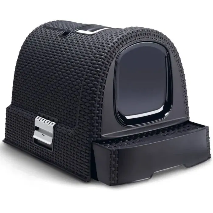 Curver Bandeja de Arena para Gatos Antracita 51 x 38.5 x 39.5 cm