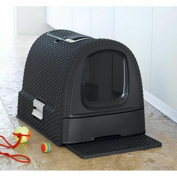 Curver Caja de Aseo para Gatos Antracita Curver Caja de Aseo para Gatos Antracita