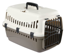 Kerbl Transportín Expedición Crema/Topo 48x32x32 con Accesorio para Cinturones de Seguridad