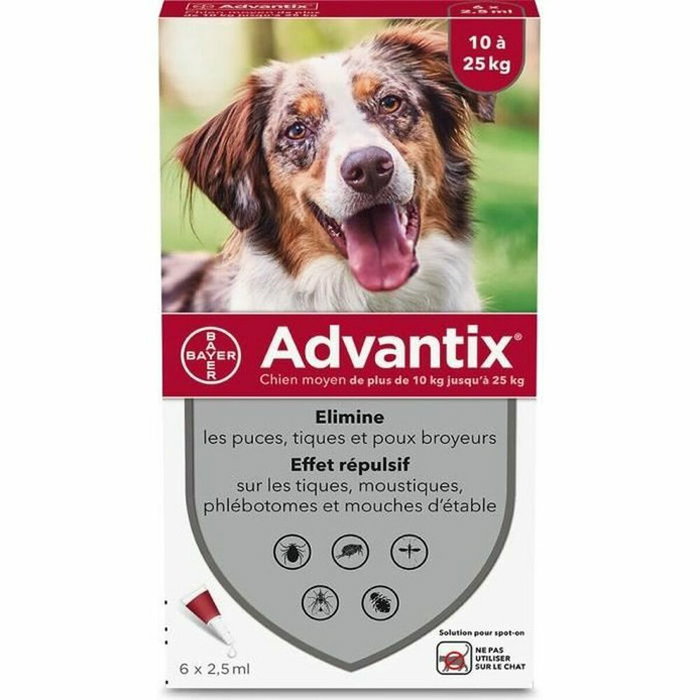 Advantix Pipetas antiparasitarias 6 para perros de 10 a 25 kg Advantix Pipetas antiparasitarias 6 para perros de 10 a 25 kg