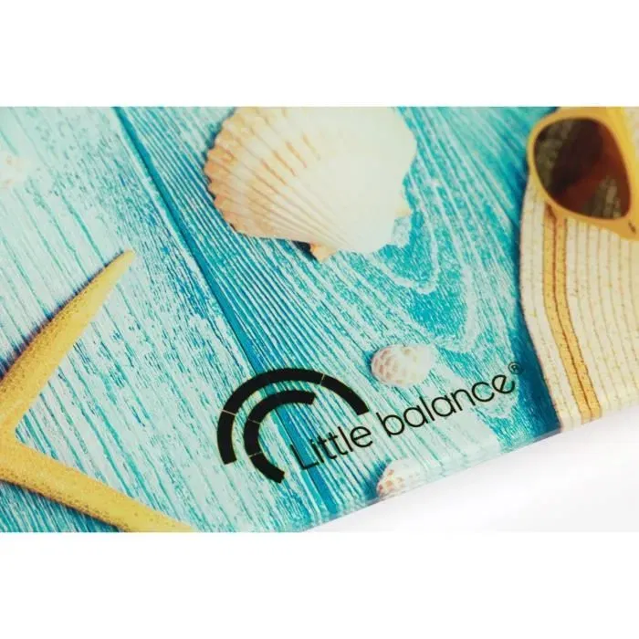 Little Balance Báscula para Mariscos 180kg 100g, Diseño Extraplano con Tapa de Cristal Templado