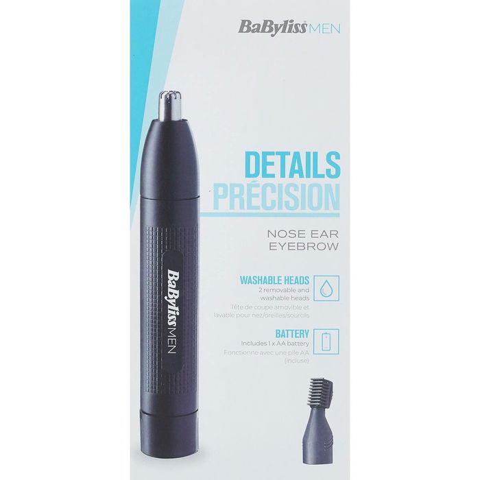 Babyliss Recortador de Detalle Nariz + Cejas Waterproof con 2 Cabezales