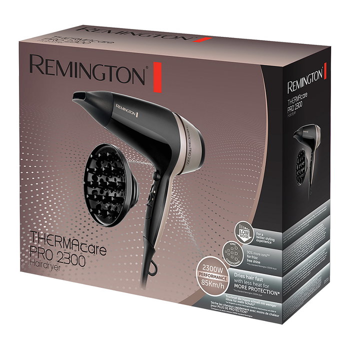 Remington Thermacare Pro 2300 D5715 Secador de pelo iónico Negro/Marrón