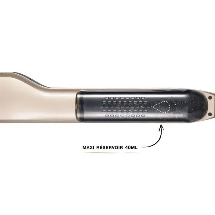 SAINT-ALGUE Demeliss Titanium Planchas de Vapor con Placas de Titanio para Cabello - Vapor y Tratamiento de Queratina