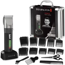 Remington Cortadora de Cabello HC5810, Motor Profesional, Cuchillas Autoafilables Cerámicas, Uso con o sin Cable, 10 Guías
