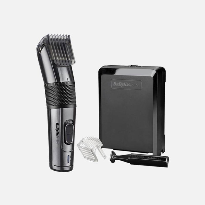 BaByliss E978E Cortapelos de Titanio de Carbono Negro y Plata BaByliss E978E Cortapelos de Titanio de Carbono Negro y Plata