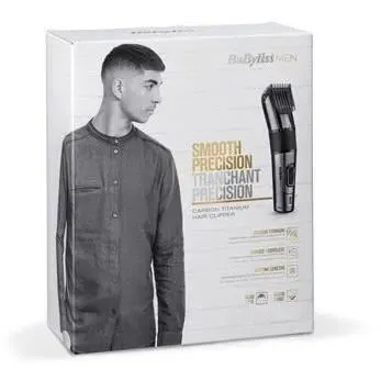 Babyliss E978E Clincher de Pelo / Titanio de Carbono con Cuchillas de Aleación de Titanio y Carbón, 26 Alturas de Corte