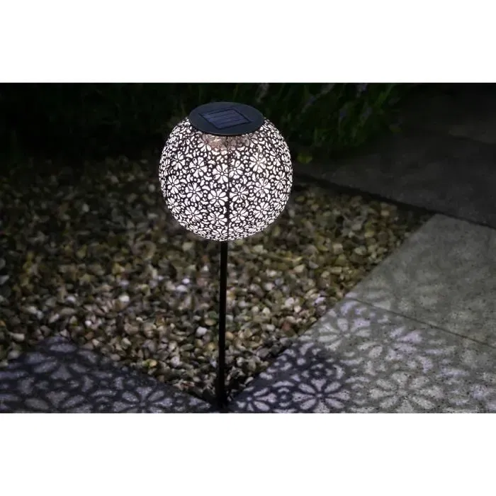 Galix Decoración de Metal con Energía Solar Diseño Retro con 1 LED Blanco y 10 Lúmenes, Duración 8 Horas Galix Decoración de Metal con Energía Solar Diseño Retro con 1 LED Blanco y 10 Lúmenes, Duración 8 Horas