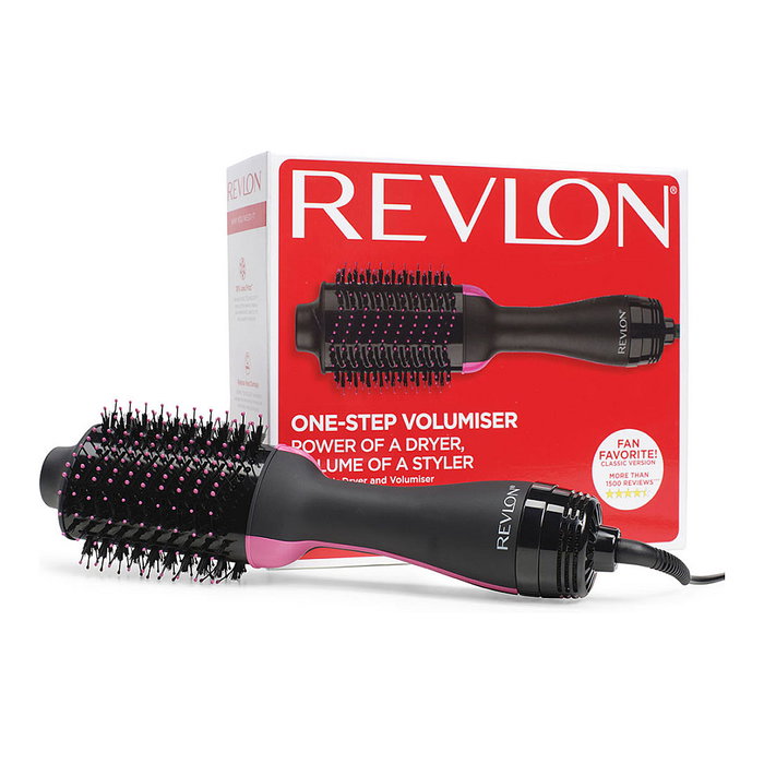 Revlon RVDR5222E Salon One-Step Warmluftbrste Secador de aire caliente con 3 ajustes de calor, 2 velocidades, función iónica, revestimiento cerámico - Negro y Rosa
