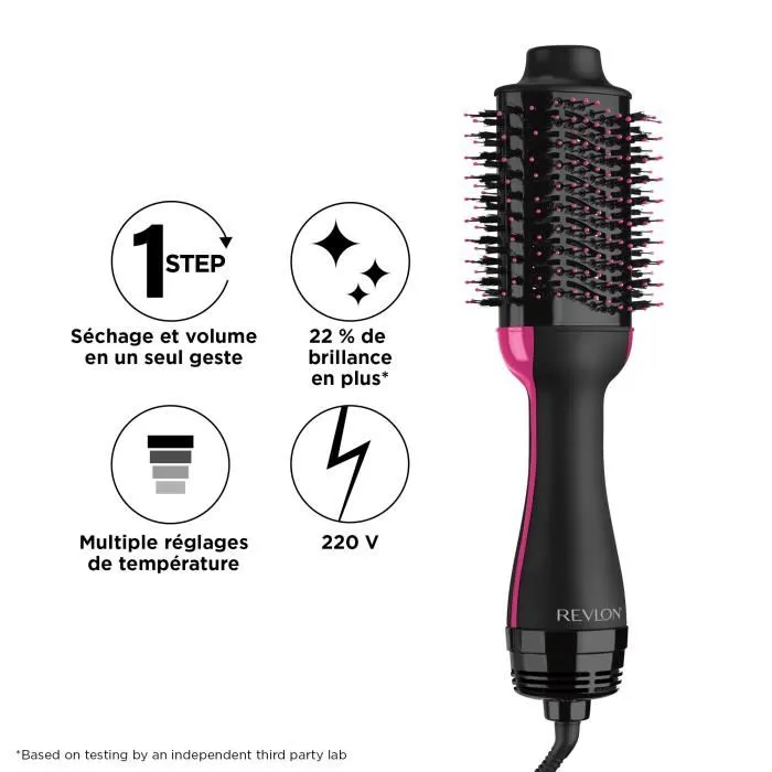 Revlon ONE-STEP Volumisser RVDR5222E Cepillo Secador Moldeador Negro y Rosa