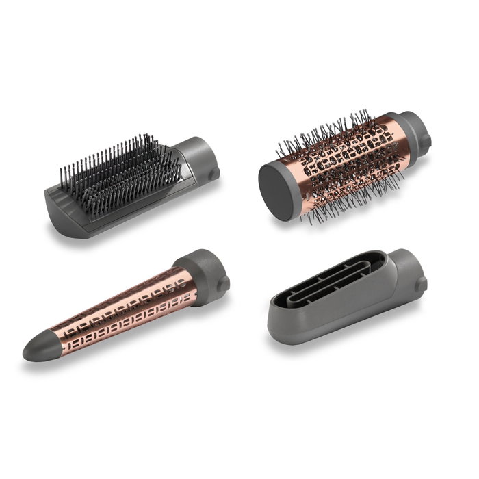 BaByliss Air Style 1000 AS136E, Cepillo de aire caliente Negro, Cobre y Paladio