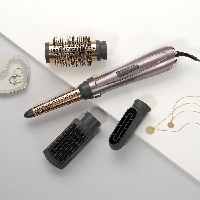 BaByliss Air Style 1000 AS136E, Cepillo de aire caliente Negro, Cobre y Paladio