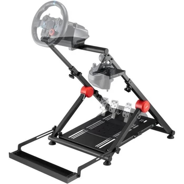 Oplite GT Pro Wheel Stand - Soporte Volante Ajustable y Plegable para Juegos de Carreras, Compatible con Todos los Volantes y Pedales