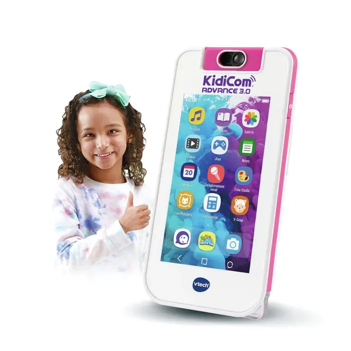 VTECH Kidicom Advance 3.0 Blanco y Rosa - Teléfono para niños 6-12 años