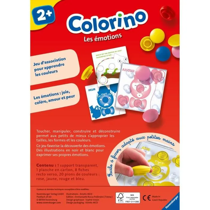 Ravensburger Colorino Emociones Juego Educativo Infantil Colores y Figuras 4005556207985