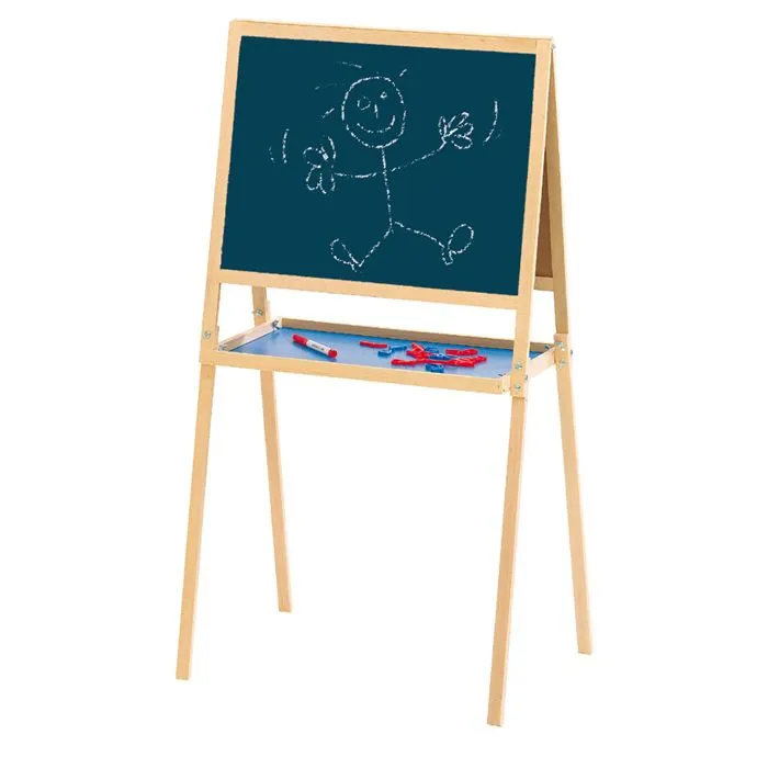 Jeujura Mesa Creativa de Madera Doble Cara Tizas Marcadores Magnética Blanca 105cm +3 Años Jeujura Mesa Creativa de Madera Doble Cara Tizas Marcadores Magnética Blanca 105cm +3 Años