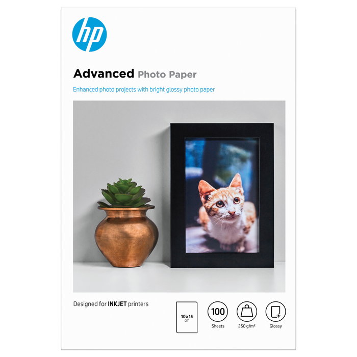 HP Papel Fotográfico Advanced Brillante 250 g/m2 10 x 15 cm 100 Hojas
