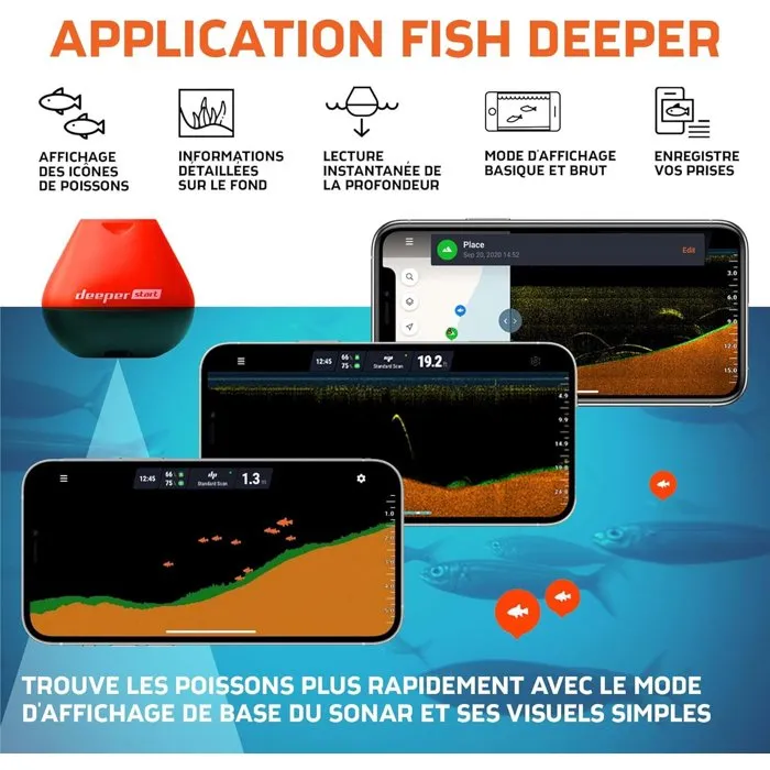 Deeper Sonda Portátil Conectada START Buscador de Peces para Pesca Rápida y Efectiva Deeper Sonda Portátil Conectada START Buscador de Peces para Pesca Rápida y Efectiva