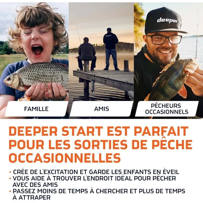 Deeper Sonda Portátil Conectada START Buscador de Peces para Pesca Rápida y Efectiva Deeper Sonda Portátil Conectada START Buscador de Peces para Pesca Rápida y Efectiva