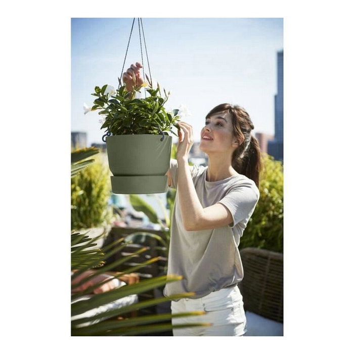 Elho Greenville Suspension 24 Maceta Colgante Exterior Verde Hoja