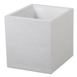 Eda Maceta Cuadrada Graphit - 39 x 39 x 43 cm - Capacidad 35 L - Ceruse Blanco