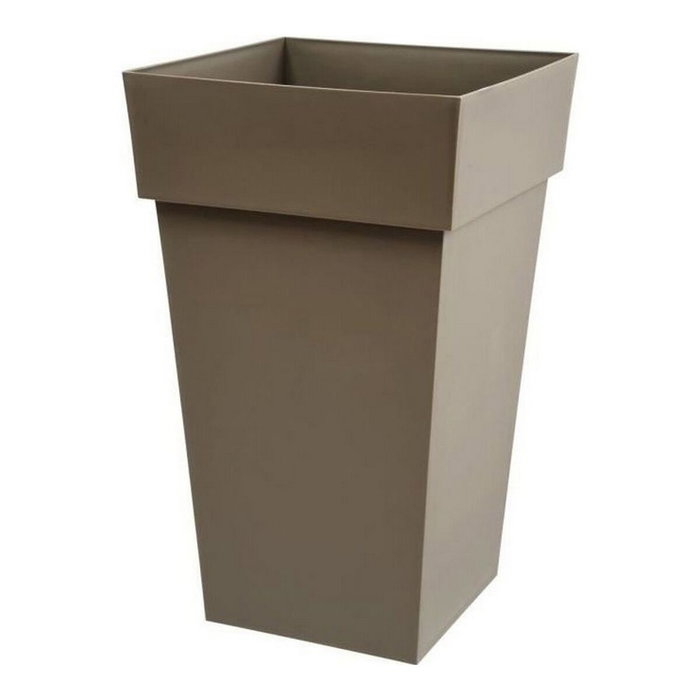 Eda Maceta Toscana Cuadrada Alta Taupe 39x39x65 cm 62L