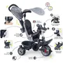 Smoby Triciclo Baby Driver Plus Gris - Bicicleta Evolutiva Infantil desde 10 Meses con Ruedas Silenciosas y Freno de Estacionamiento
