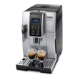 DeLonghi Dinamica ECAM 350.35.SB Máquina de Café Espresso Automática con Molinillo y Espumador, 15 bares, Negro/Plata
