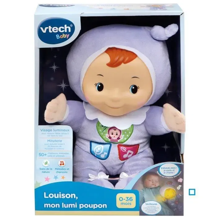 Vtech Baby Louison, mi bebé lumi, cara luminosa que tranquiliza al bebé, melodías, desde el nacimiento Vtech Baby Louison, mi bebé lumi, cara luminosa que tranquiliza al bebé, melodías, desde el nacimiento