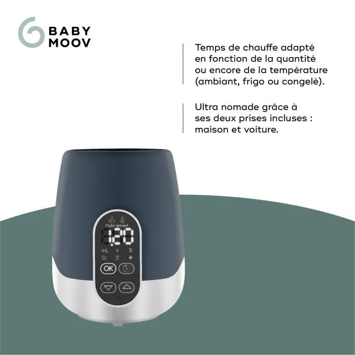 BABYMOOV Calienta biberones Nómada NutriSmart Coche/Hogar Programable BABYMOOV Calienta biberones Nómada NutriSmart Coche/Hogar Programable