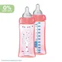 Dodie Lote 2 Botellas Anticolicos Iniciación + - 330ml - Bailarina Rosa - Tetinas Redondas 3 Velocidades
