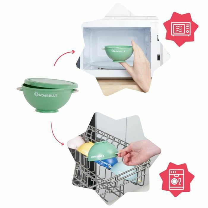 Badabulle Set de 5 cuencos antideslizantes 330ml y 3 cucharas blandas para bebé Badabulle Set de 5 cuencos antideslizantes 330ml y 3 cucharas blandas para bebé