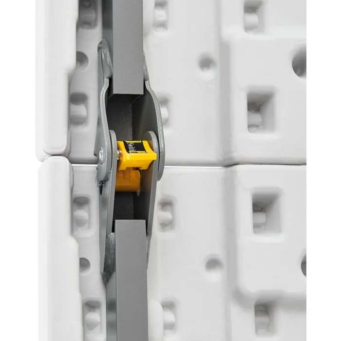 Mesa plegable 120 cm 4 personas con recubrimiento en polvo en tubos de acero uso interior y exterior