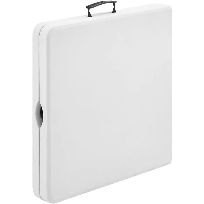 Mesa plegable 120 cm 4 personas con recubrimiento en polvo en tubos de acero uso interior y exterior