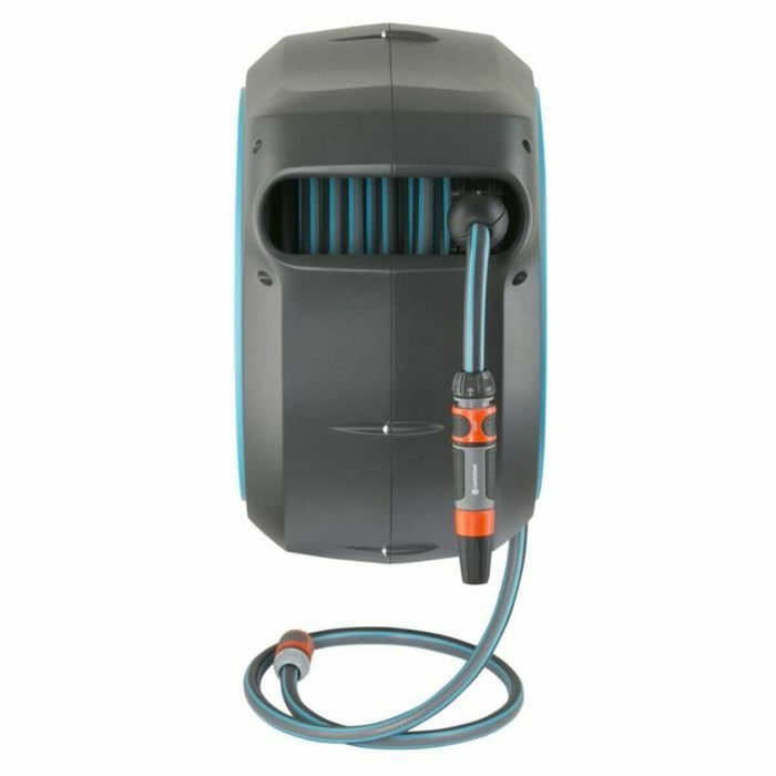 Gardena RollUp L Enrollador de manguera automático de pared, 30 m, Turquesa