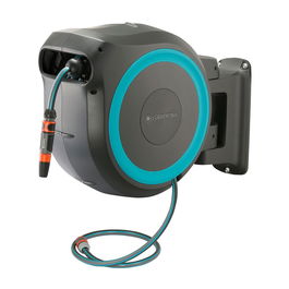 Gardena Rollup Enrollador de Manguera Automático 25 m Ø13 mm con Lanza Pulverizadora y Conectores