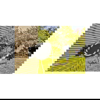 GARDENA Wand-Schlauchbox RollUp, Carrete de Pared Automático para Manguera, Incluye Manguera 30 m (1,3 cm), Negro/Azul/Gris