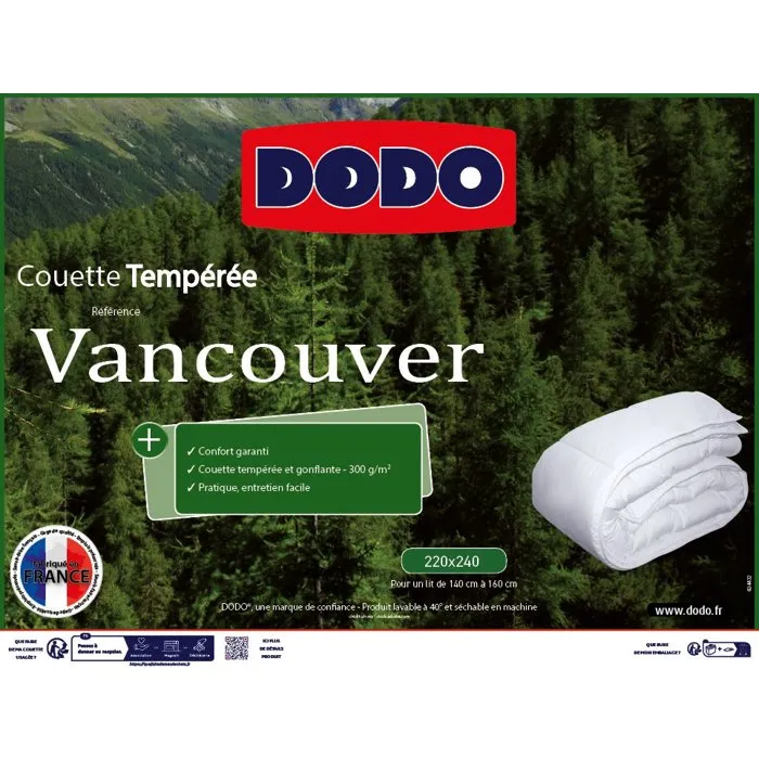 Dodo Edredón Cálido Vancouver - 220 x 240 cm - Blanco