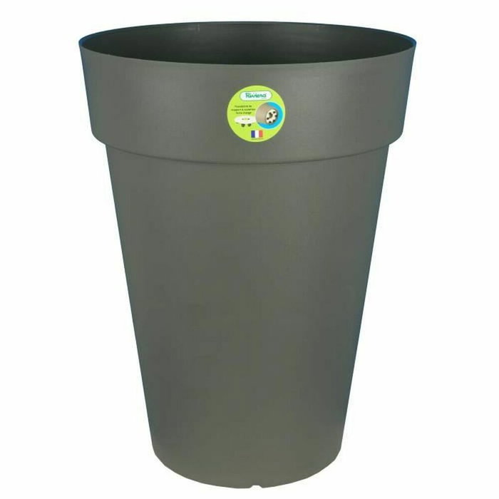 Riviera Soleilla Maceta Redonda Gris Brillo Ø 50 x 66 cm Riviera Soleilla Maceta Redonda Gris Brillo Ø 50 x 66 cm