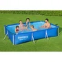 Bestway Deluxe Splash Frame Pool Piscina Tubular Rectangular Infantil Extraíble 300x201x66 cm 3300L PVC