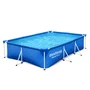 Bestway Deluxe Splash Frame Pool Piscina Tubular Rectangular Infantil Extraíble 300x201x66 cm 3300L PVC