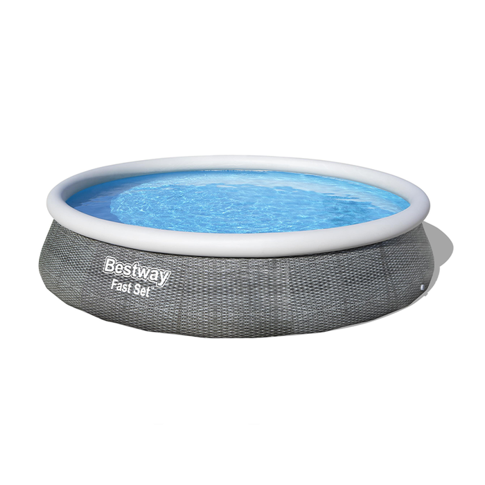 Bestway Piscina Hinchable Adulto Aro Ratan con Depurador 396x84 cm Jardin 57376